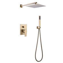 Carregar imagem no visualizador da galeria, Trinidad 1-Spray Square High Pressure Wall Bar Shower Kit
