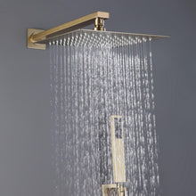 Carregar imagem no visualizador da galeria, Trinidad 1-Spray Square High Pressure Wall Bar Shower Kit
