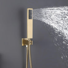 Carregar imagem no visualizador da galeria, Trinidad 1-Spray Square High Pressure Wall Bar Shower Kit
