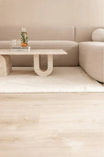 Load image into Gallery viewer, Troia Light Travertine Designer Coffee Table U Shape Legs (W)28&quot; (L)48&quot; (H)13&quot;

