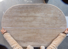 Load image into Gallery viewer, Troia Light Travertine Oval Shape Coffee Table Filled and Polished (W)24&quot; (L)48&quot; (H)16&quot;

