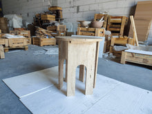 Load image into Gallery viewer, Troia Light Travertine Round End/Side Table U Shape Legs Unfilled, Honed (D)18&quot; (H)20&quot;
