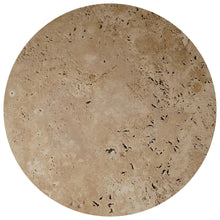 Load image into Gallery viewer, Troia Light Travertine Round End/Side Table U Shape Legs Unfilled, Honed (D)18&quot; (H)20&quot;
