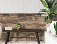 Load image into Gallery viewer, Living Originals 1/4 in. x 5.1 in. Real Wood Easy Install Wall Panels - Unfinished Raw Walnut (20 Sq. Ft.)
