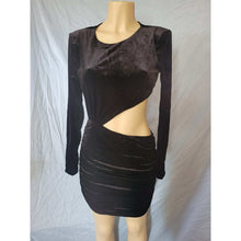 Load image into Gallery viewer, Symphony Black Velvet Dress

