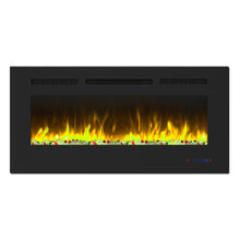 Load image into Gallery viewer, Wall Electric Fireplace with Remote Control and Touch Screen in 13 Flame Colors and Base Lights
