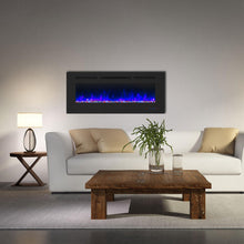 Load image into Gallery viewer, Wall Electric Fireplace with Remote Control and Touch Screen in 13 Flame Colors and Base Lights
