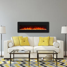 Load image into Gallery viewer, Wall Electric Fireplace with Remote Control and Touch Screen in 13 Flame Colors and Base Lights
