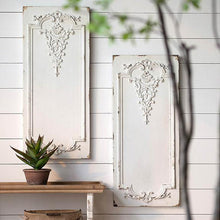 Load image into Gallery viewer, Large Ornate Wooden Wall Panels, Set of 2
