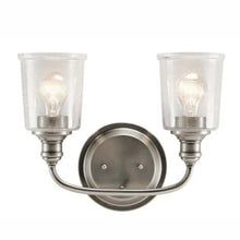 Load image into Gallery viewer, Kichler Waverly 2-Light Pewter Transitional Vanity Light Bar
