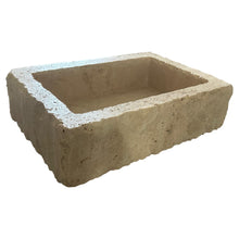 Load image into Gallery viewer, Walnut Travertine Rustic Rectangular Wall-mount Bathroom Sink (W)20&quot; (L)30&quot; (H)8&quot;
