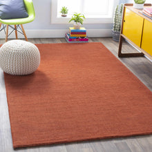 Carregar imagem no visualizador da galeria, Brockton Solid Orange Wool Rug
