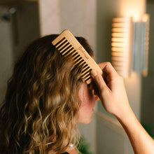 Load image into Gallery viewer, Bamboo Wide Tooth Comb | Flat Tips
