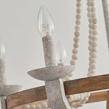 Load image into Gallery viewer, Wood Bead 6-Light Chandelier
