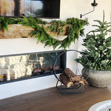 Carregar imagem no visualizador da galeria, Black Iron Loop Fireplace Log Holder
