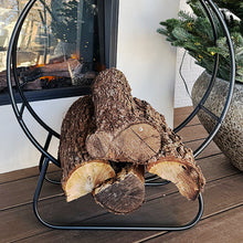 Carregar imagem no visualizador da galeria, Black Iron Loop Fireplace Log Holder
