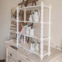 Load image into Gallery viewer, 24 Inch White Spindle Wood Shelf
