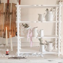 Load image into Gallery viewer, 24 Inch White Spindle Wood Shelf
