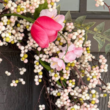 Load image into Gallery viewer, 26 Inch Pink Blossom Wreath
