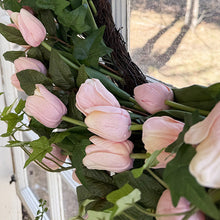 Load image into Gallery viewer, Faux Soft Pink Tulip Wreath
