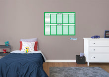 Load image into Gallery viewer, Chart:  Green Routine Chart Dry Erase        -   Removable     Adhesive Decal
