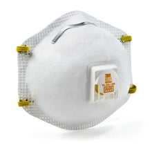 Carregar imagem no visualizador da galeria, 3M N95 Sanding and Fiberglass Cup Disposable Respirator Pro-Series Valved White 10 pc
