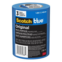 Carregar imagem no visualizador da galeria, 3M Scotch Painters Masking Tape, 2 inch x 60 yards, 3 inch Core, Blue, 3/Pack

