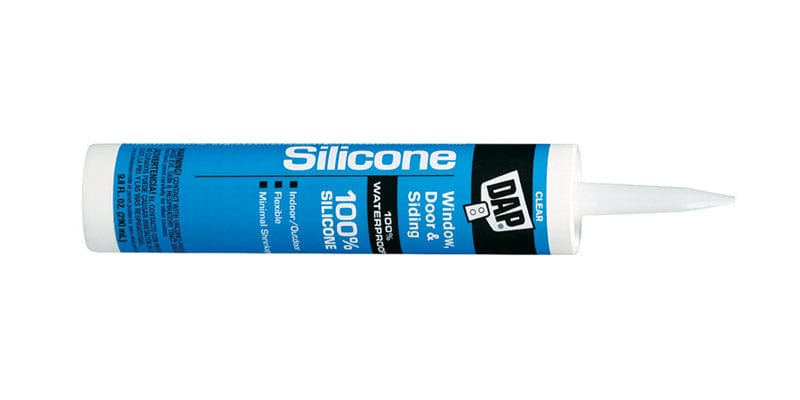 DAP Clear Silicone Rubber Door, Siding and Window Sealant 9.8 oz.