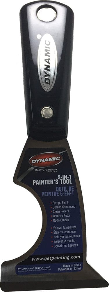 Dynamic DYN10321 Nylon Handle 5-in-1 Painter's Tool with Carbon Steel Blade