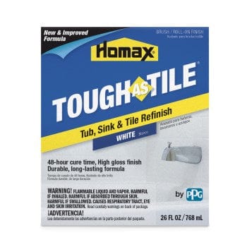Homax Group 720773 Tough As Tile Bathtub & Sink Refinisher, White ~ 26 oz