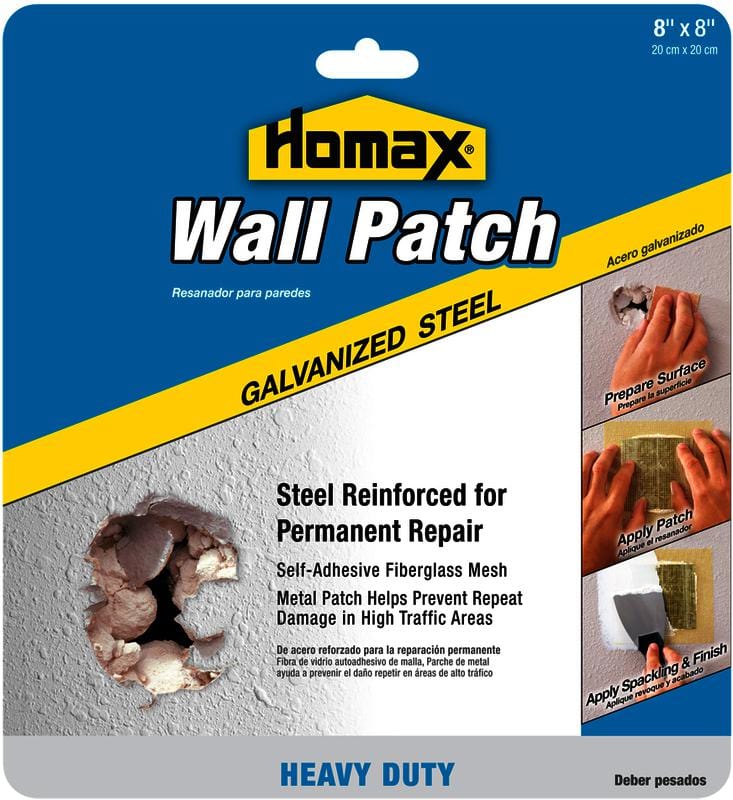 Homax Galvanized Steel Heavy-Duty Wall Patch Homax Galvanized Steel Heavy-Duty Wall Patch