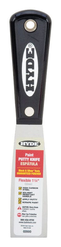 Hyde 1-1/4 in. W X 7-3/4 in. L High-Carbon Steel Flexible Putty Knife