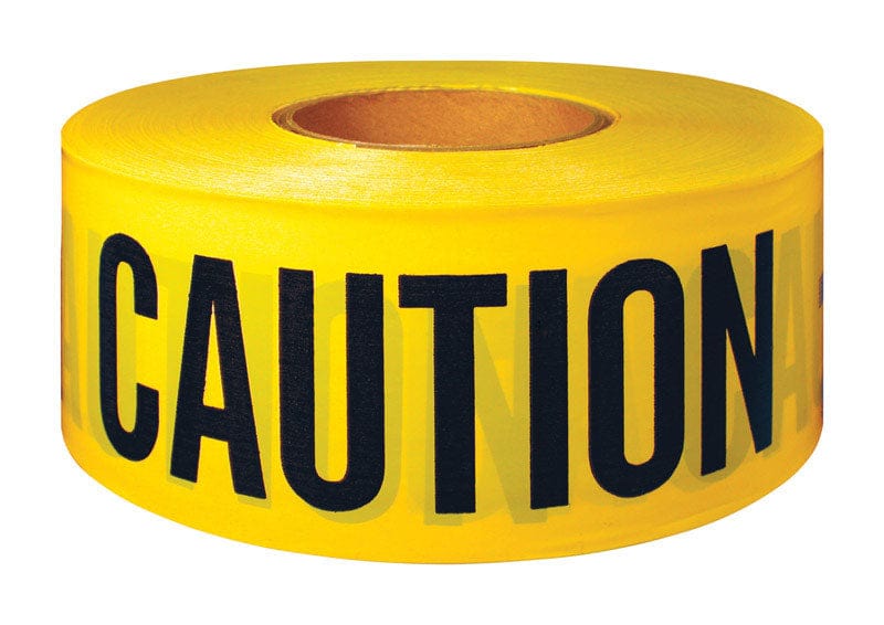 IPG 300 ft. L x 3 in. W Polyethylene Caution Barricade Tape Yellow