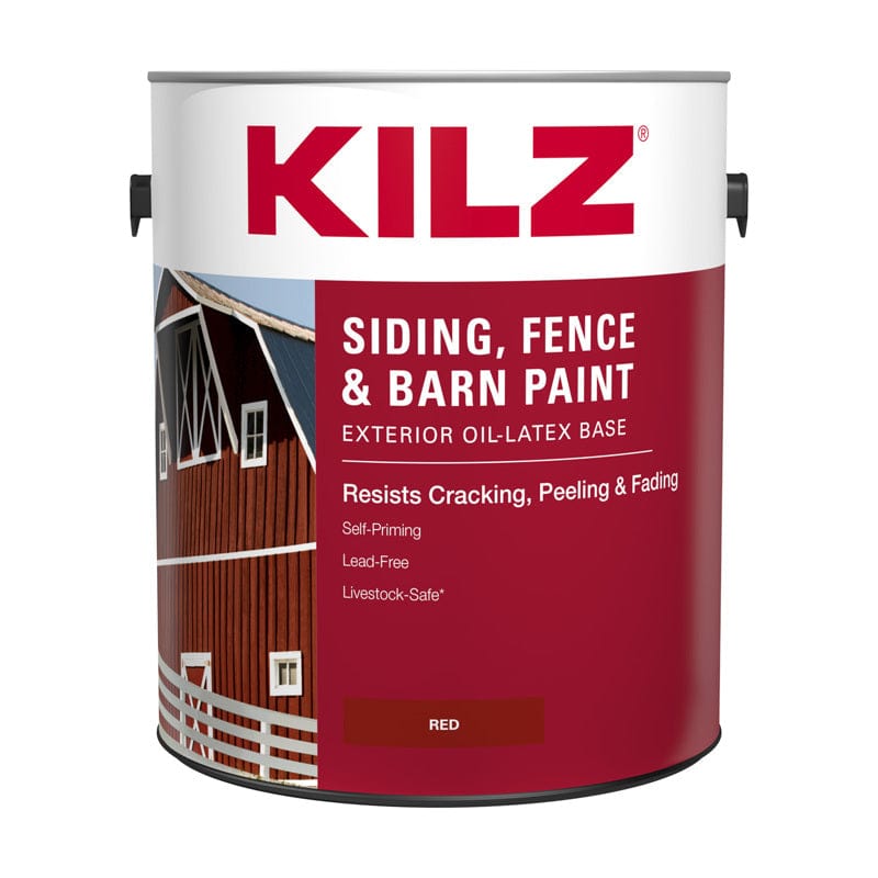 Kilz Barn Red Oil/Water-Based Siding, Fence and Barn Paint Exterior 1 gal