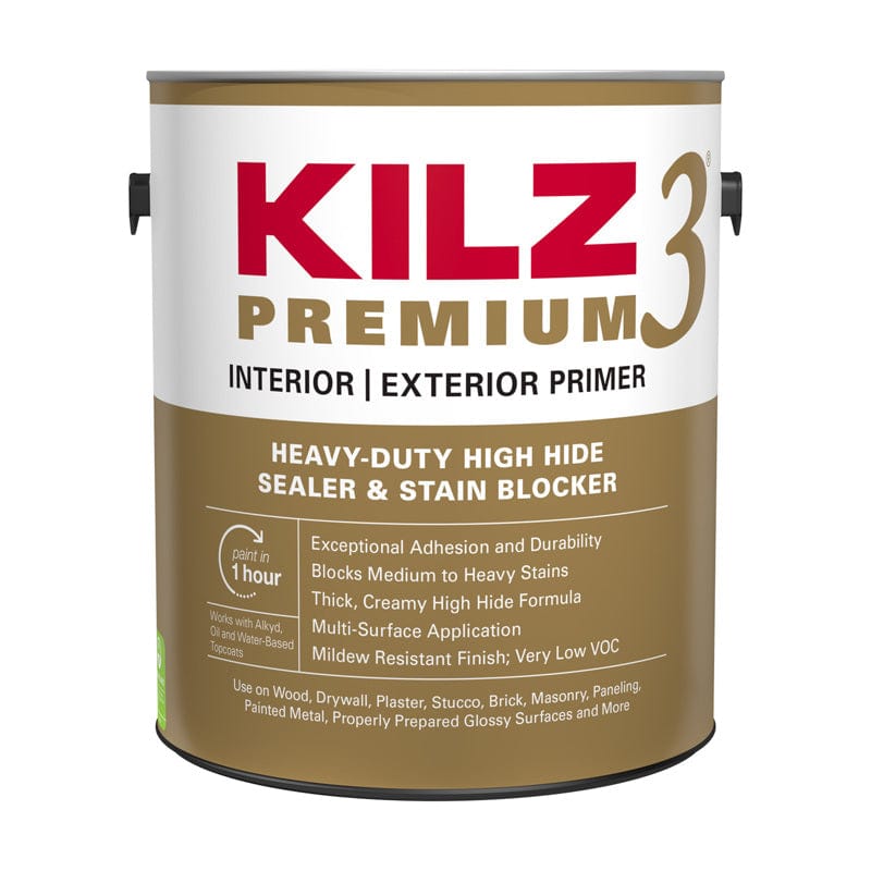 Kilz- Pintura impermeabilizante para interiores/exteriores de sótanos y  mampostería, blanca, 1 galón