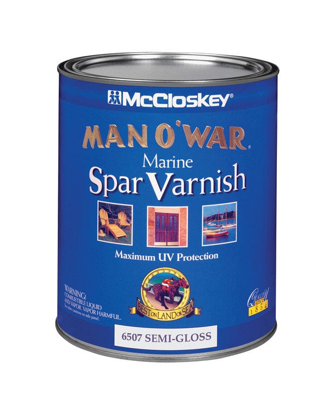 Man O' War McCloskey Semi-Gloss Clear Marine Spar Varnish