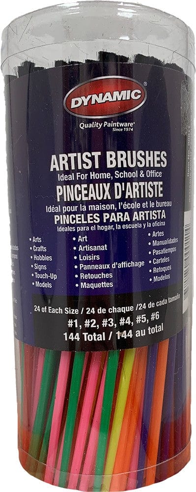 Merit Pro 00011 Pony Hair Artist Brush Assortment Cylinder 144Pc