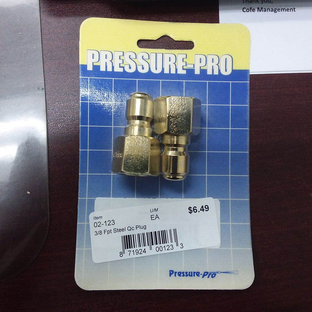 Pressure Pro Pressure Washer Spray Nozzle Fpt Steel Qc Plug
