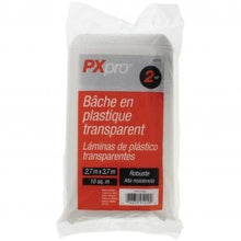 Load image into Gallery viewer, Pxpro Clear plastic drop cloth - 9&#39; X 12&#39; 108 SQF
