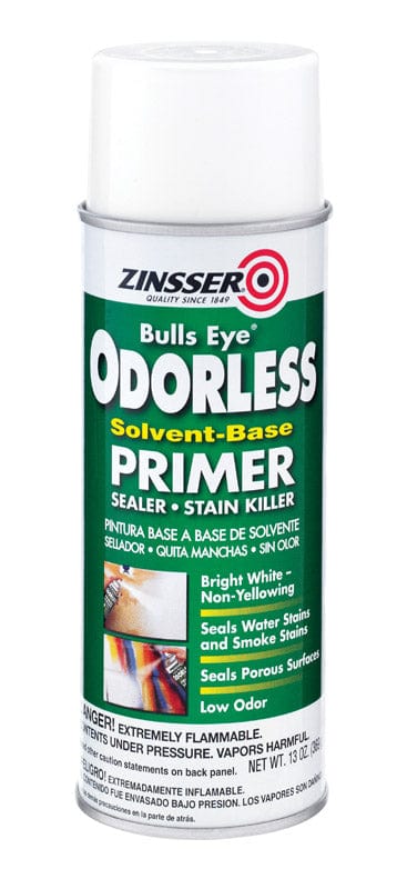 Zinsser Bulls Eye Odorless White Flat Primer 13 oz