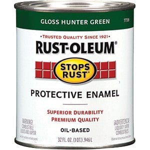Rust - Oleum Protective Paint Rust-Oleum 7738502 Qt Hunter Green Stops Rust 020066773854