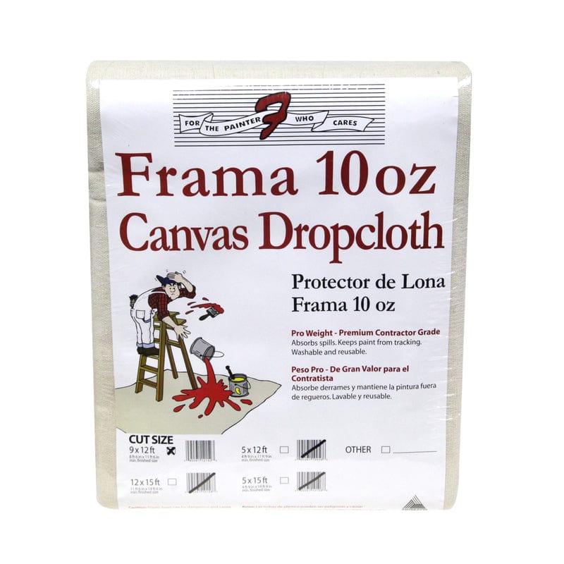 Trimaco Frama 9 ft. W x 12 ft. L 10 Canvas Drop Cloth 1 pk