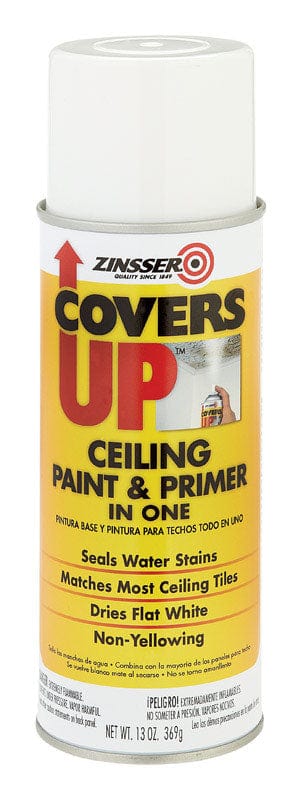 Zinsser Covers Up White Flat Solvent-Based Acrylic Ceiling Paint & Primer 13 oz.